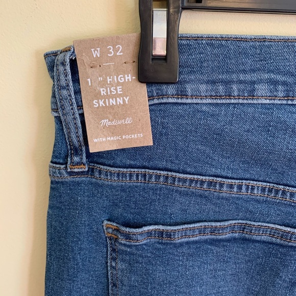 Madewell 10” High-Rise Skinny Jean Button Front 32 - Picture 5 of 6